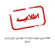 فعالسازی سهمیه واردات تولیدی برای پاییز 1404